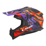Kaciga LS2 Cross MX708 FAST II GROTESK ljubičasto narandžasta XL - Slika 2