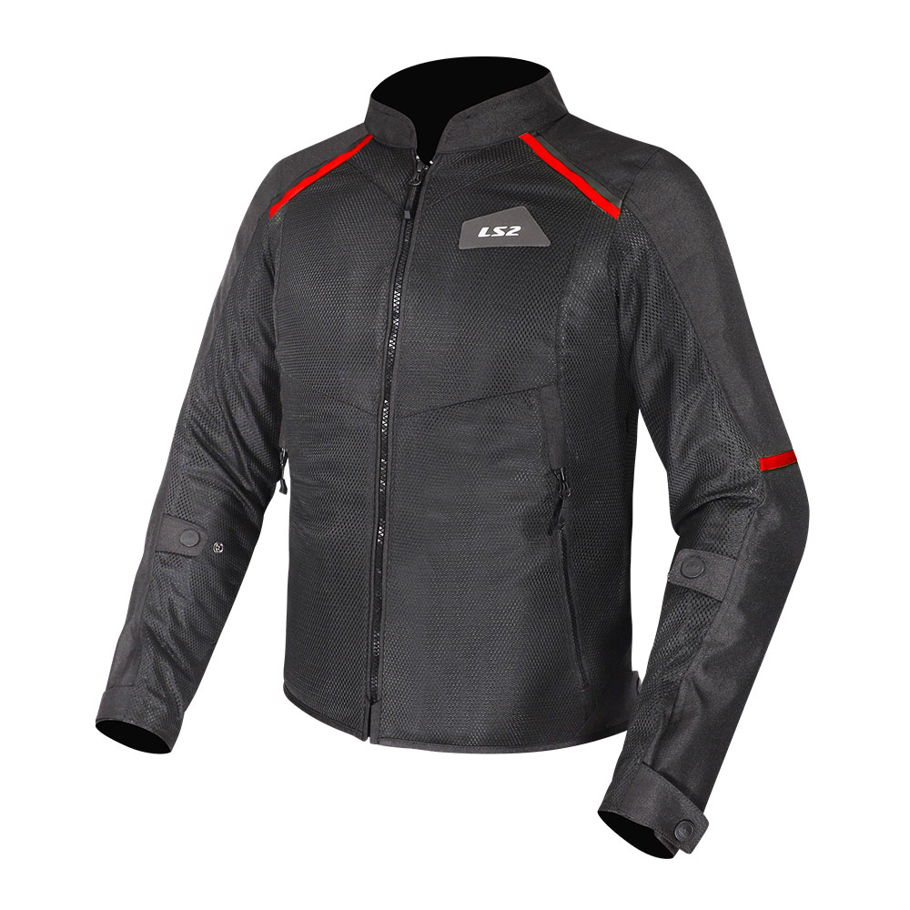 Jakna LS2 BREEZE muška crno crvena XL