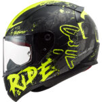 Kaciga LS2 Full Face FF353 RAPID NAUGHTY mat crno žuta - Slika 2