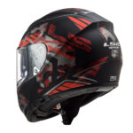 Kaciga LS2 Full Face FF397 VECTOR STENCIL mat crno crvena sa naočarima L - Slika 3