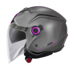 Kaciga jet GIVI 12.5F TOUCH titanium roza M - Slika 2