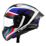 Kaciga LS2 Full Face FF805 THUNDER CARBON GP AERO RAUTE plavo crvena L - Slika 2
