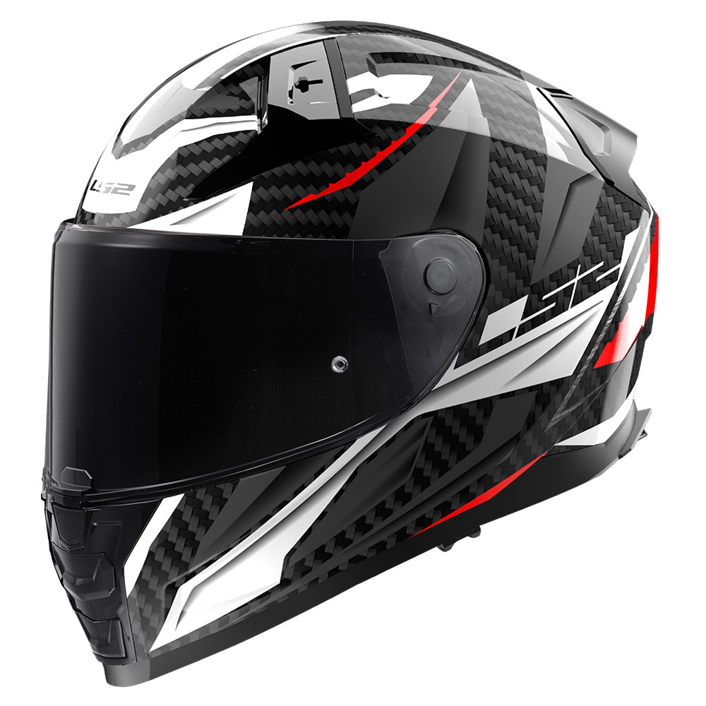 Kaciga LS2 Full Face FF811 VECTOR II CARBON SAVAGE crveno belo siva sa naočarima XS
