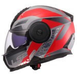 Kaciga LS2 Flip Up FF902 SCOPE II OXYD sivo crvena 3XL - Slika 2