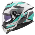 Kaciga LS2 Full Face FF808 STREAM II ROAD CYAN svetlo siva sa naočarima XXL - Slika 2