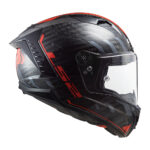 Kaciga LS2 Full Face FF805 THUNDER CARBON SPUTNIK sivo crvena - Slika 3