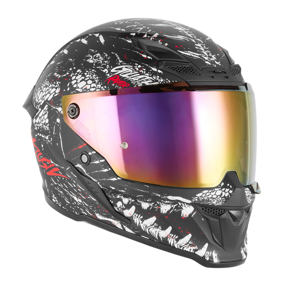Kaciga NOX EXKLUSIV GOLIATH RAPTOR Full Face mat crno crvena