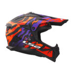 Kaciga LS2 Cross MX708 FAST II GROTESK ljubičasto narandžasta XL - Slika 6