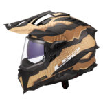 Kaciga LS2 Enduro MX701 EXPLORER CARBON TRICK braon zlatna L - Slika 2