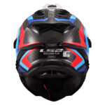 Kaciga LS2 Enduro MX701 EXPLORER CARBON FRONTIER II belo plavo crvena L - Slika 4