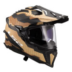 Kaciga LS2 Enduro MX701 EXPLORER CARBON TRICK braon zlatna XL - Slika 7