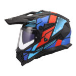 Kaciga LS2 Enduro MX702 PIONEER II BLOCK crno crveno plava - Slika 2