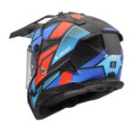 Kaciga LS2 Enduro MX702 PIONEER II BLOCK crno crveno plava - Slika 3