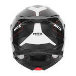 Kaciga NOX Flip Up N967 CONQUER sa naočarima crno belo crvena S - Slika 4