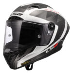 Kaciga LS2 Full Face FF805 THUNDER CARBON GP AERO RAUTE belo siva S