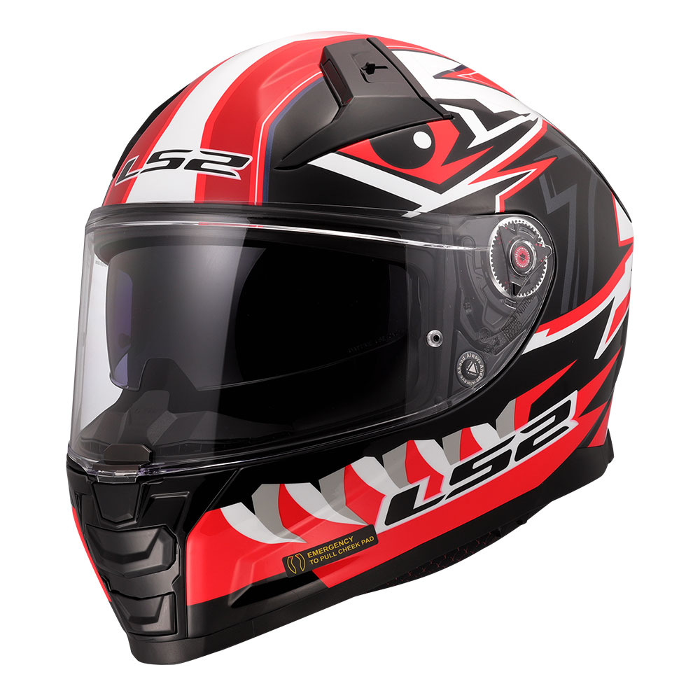 Kaciga LS2 Full Face FF811 VECTOR II BUNDRI crno crvena XS