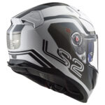 Kaciga LS2 Full Face FF811 VECTOR II METRIC belo titanium sa naočarima 3XL - Slika 6