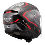 Kaciga LS2 Jet OF603 INFINITY II CARBON URUS crno crvena M - Slika 5