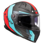 Kaciga LS2 Full Face FF811 VECTOR II CARBON GRID plavo crvena sa naočarima XL - Slika 7