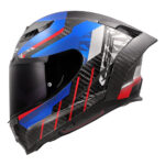 Kaciga LS2 Full Face FF807 DRAGON CARBON TRAX plavo crvena XL - Slika 3