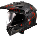 Kaciga LS2 Enduro MX702 PIONEER II CRAZY mat crno crvena L