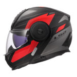 Kaciga LS2 Flip Up FF902 SCOPE II DURIA crno crvena M - Slika 2