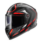 Kaciga LS2 Full Face FF811 VECTOR II ALIZER crno crvena sa naočarima 3XL