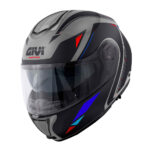 Kaciga GIVI Flip Up X26 SQUARE mat sivo crno plavo crvena L