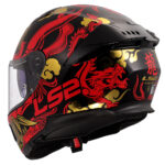Kaciga LS2 Full Face FF808 STREAM II DRAKO crno crvena sa naočarima S - Slika 3