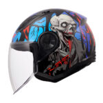 Kaciga LS2 Jet OF616 AIRFLOW II ZOMBIE II crno crvena S - Slika 2