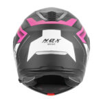 Kaciga NOX Flip Up N968 SHIFT sa naočarima mat crno belo roza M - Slika 4