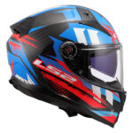 Kaciga LS2 Full Face FF811 VECTOR II CARBON TANTIC crveno plava - Slika 6