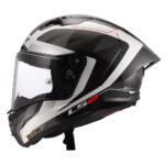 Kaciga LS2 Full Face FF805 THUNDER CARBON GP AERO RAUTE belo siva XL - Slika 2