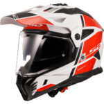 Kaciga LS2 Enduro MX702 PIONEER II HILL belo crvena S