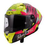 Kaciga LS2 Full Face FF805 THUNDER CARBON GP AERO REPLICA ALDEGUER žuto roza