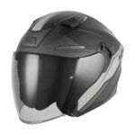 Kaciga NOX Jet N130 EKTO mat crno srebrna XL