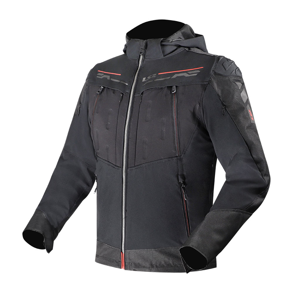 Jakna LS2 ZIRCONIUM EVO muška crno crvena 4XL