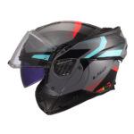 Kaciga LS2 Flip Up FF910 ADVANT II TRIPLE nardo sivo plava S - Slika 4