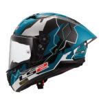 Kaciga LS2 Full Face FF805 THUNDER CARBON GP AERO REPLICA HUERTAS plavo bela M - Slika 2