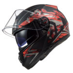 Kaciga LS2 Full Face FF397 VECTOR STENCIL mat crno crvena sa naočarima L - Slika 2