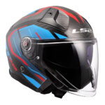 Kaciga LS2 Jet OF603 INFINITY II CARBON URUS plavo crvena - Slika 7