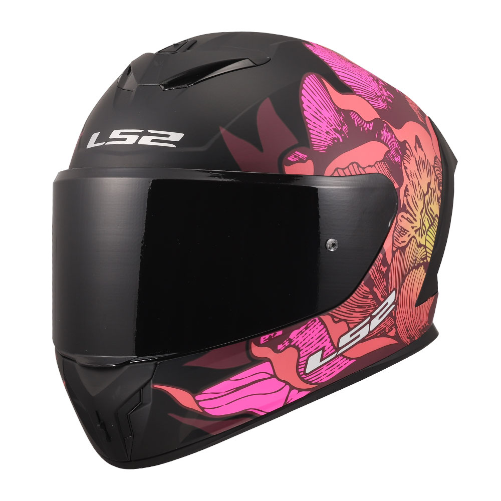 Kaciga LS2 Full Face FF820 RAPID III POPIES II crno roza L