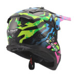 Kaciga LS2 Cross MX708 FAST II GROTESK plavo rozo zelena L - Slika 5