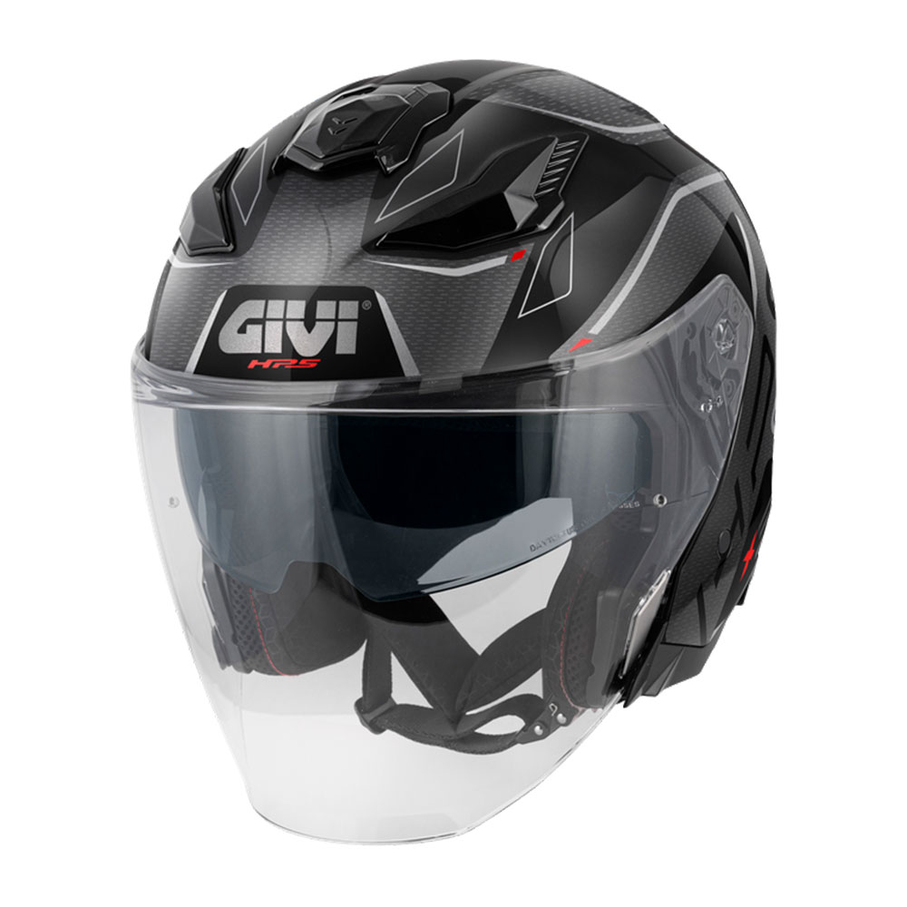 Kaciga jet GIVI X31 IMPACT titanium crno crvena