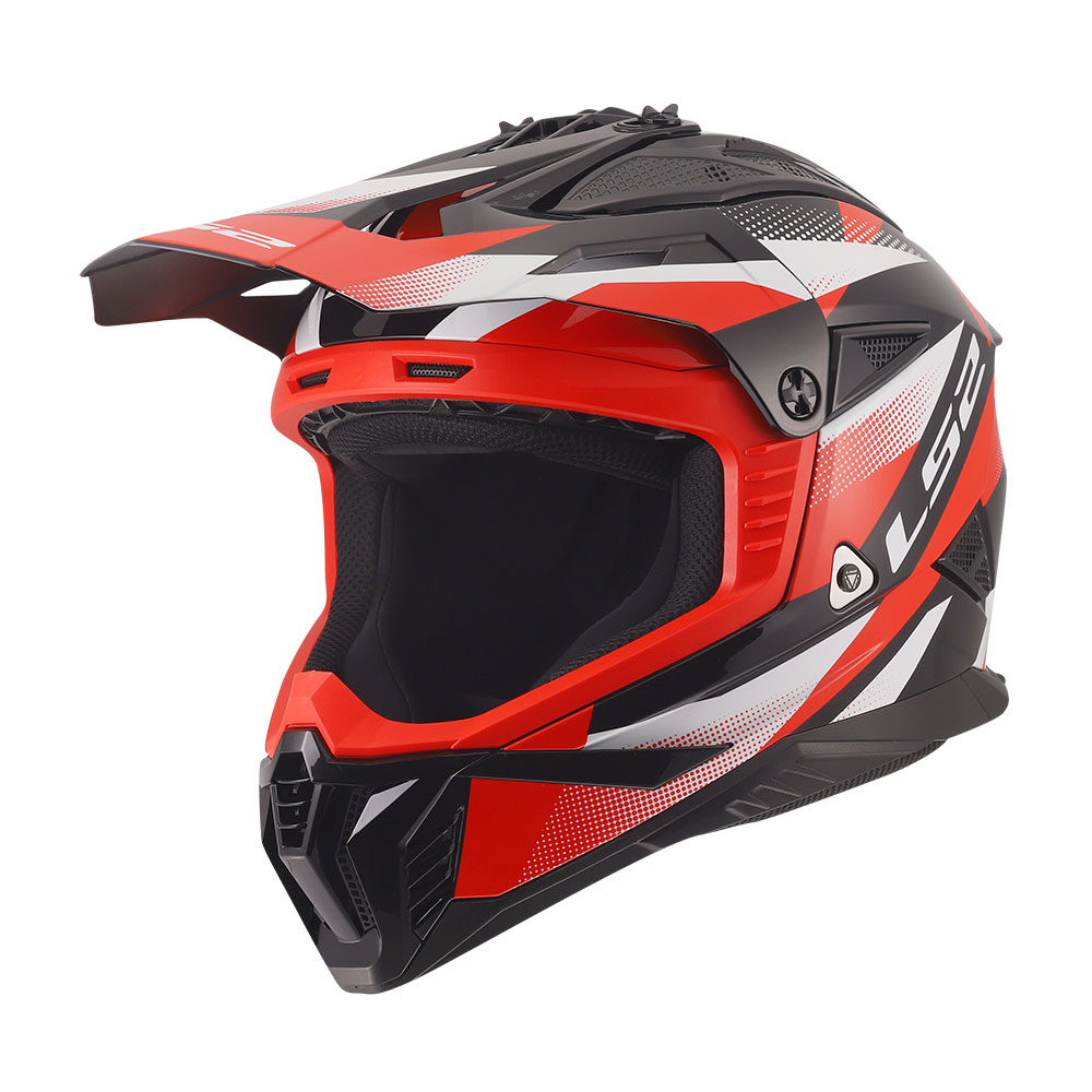 Kaciga LS2 Cross MX708 FAST II FORT crno crvena