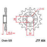 Lančanik prednji JT JTF404-17RB (525) 17 zuba