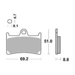 Disk pločice BREMBO 07YA23SA ( SINTER )