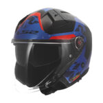 Kaciga LS2 Jet OF603 INFINITY II NIGHTLINE plavo crvena XL