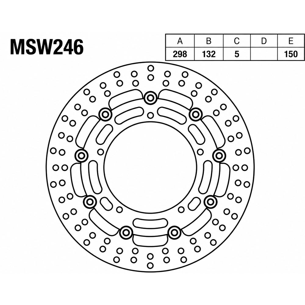 Kočioni disk TRW MSW246 Yamaha FZ6 Fazer / XJ6 Diversion / MT-09