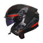Kaciga LS2 Jet OF603 INFINITY II NIGHTLINE sivo crvena XXL - Slika 2